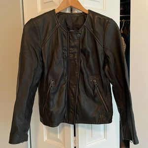 Madewell Black Metropolis Leather Jacket
